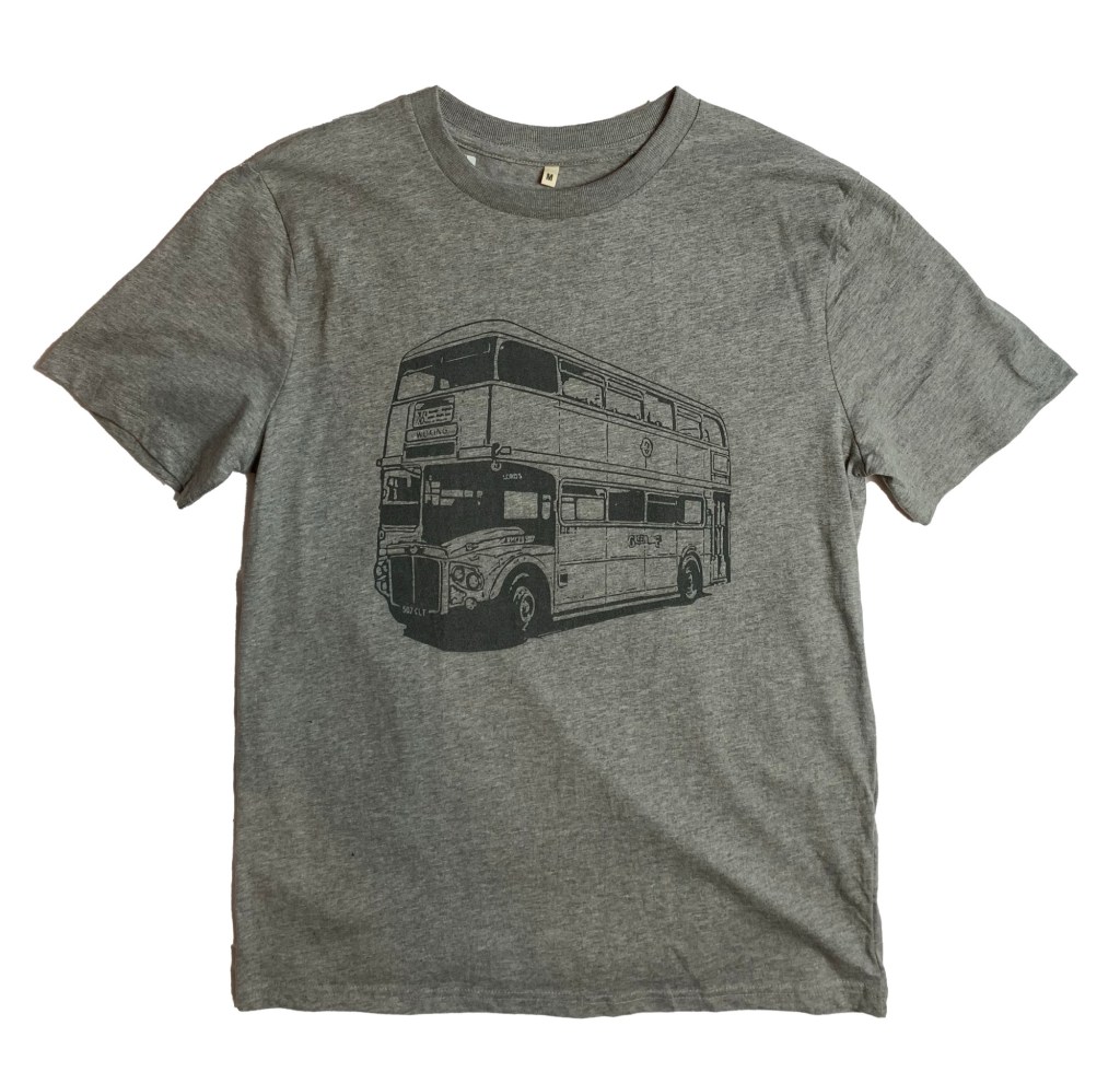 Vintage London Routemaster Bus Tshirt Tee clothing